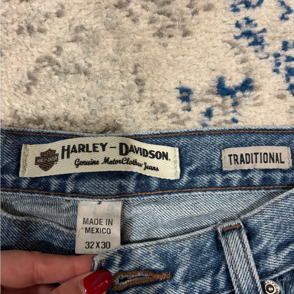 Harley-Davidson Men's Blue Straight Jeans - Picture 4 of 5